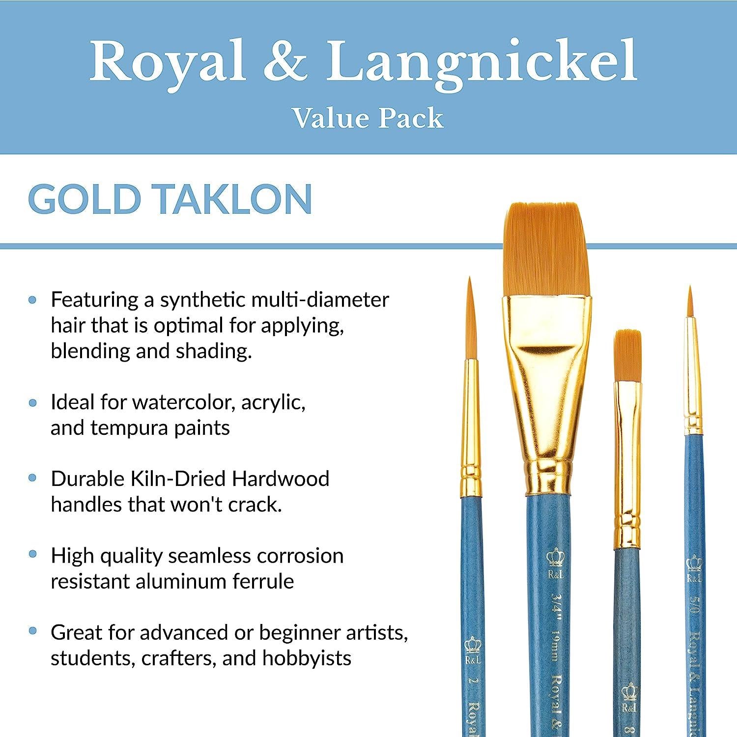 10 PIECE GOLD TAKLON BRUSH SET