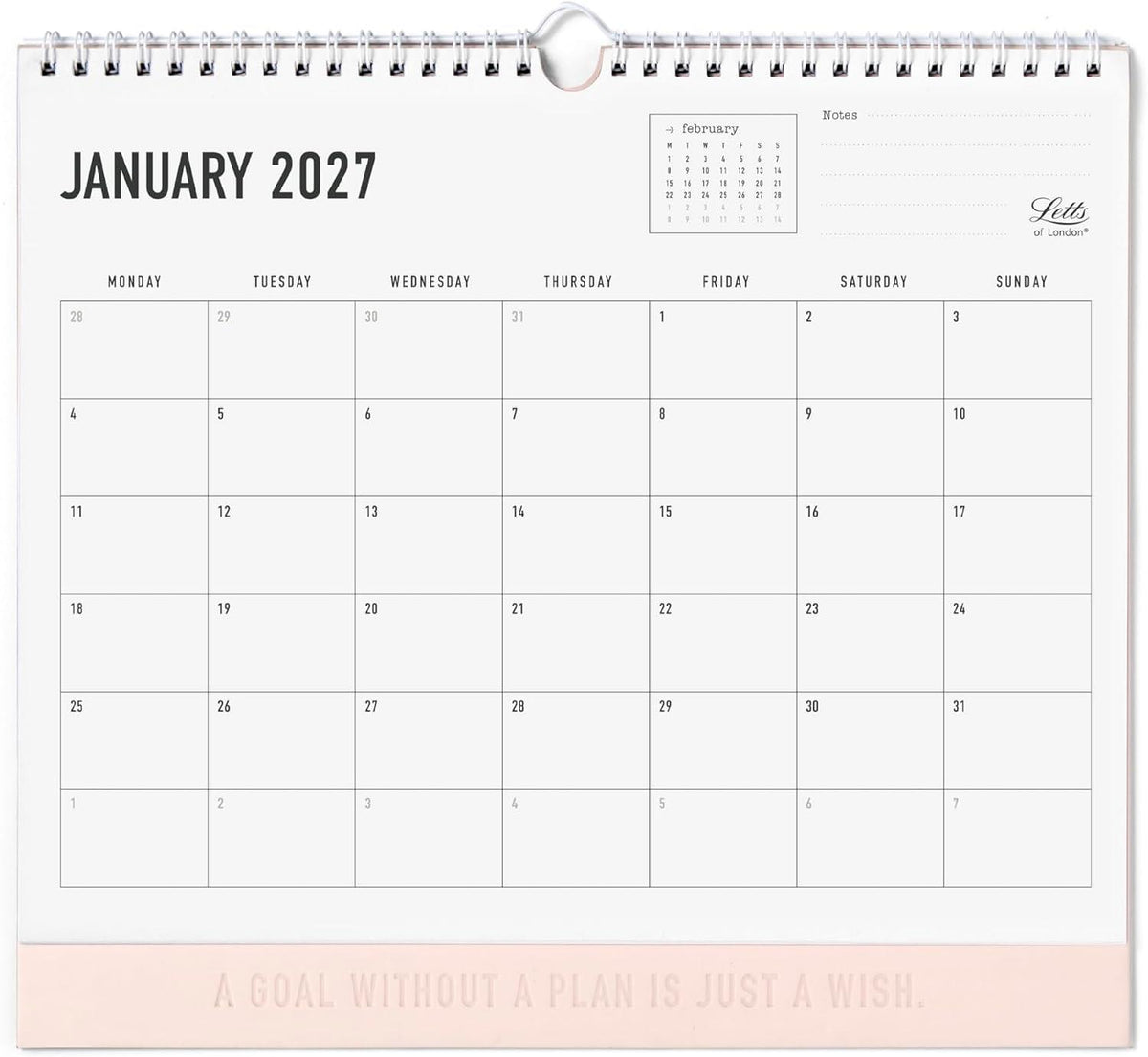 Conscious Wall Calendar Rosewater