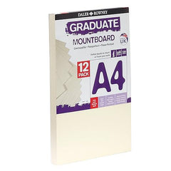A4 GRADUATE MOUNTBOARD 12 PACK IVORY