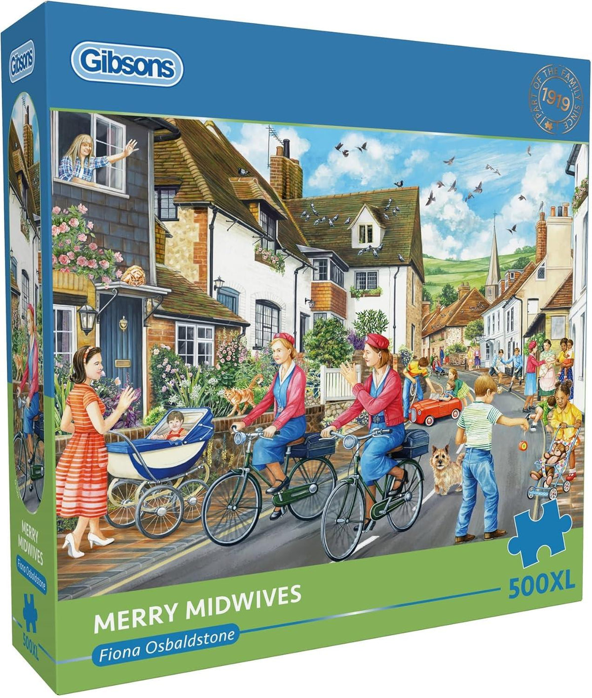 Merry Midwives Extra Large | 500XL Piece Jigsaw Puzzle | Village Nostalgia Puzzle | Extra Large Piece Jigsaw Puzzle