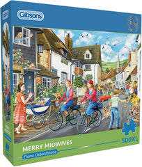 Merry Midwives Extra Large | 500XL Piece Jigsaw Puzzle | Village Nostalgia Puzzle | Extra Large Piece Jigsaw Puzzle