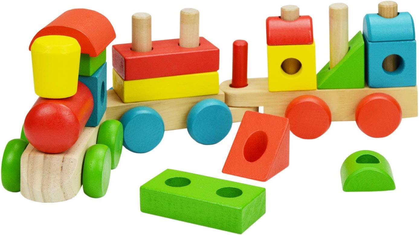 Wooden Stacking Train (18pcs)