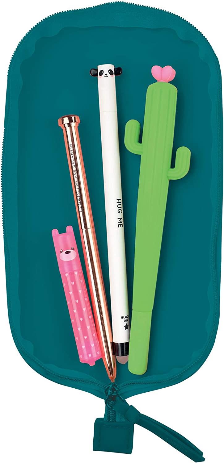 SOFT SILICONE PENCIL CASE - CUTE! - PETROL BLUE