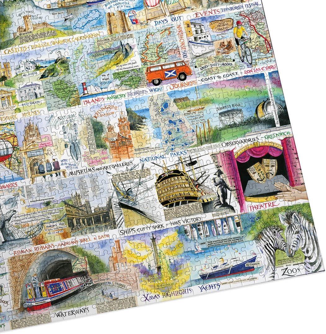 Gibsons British & Brilliant 1000 Piece Jigsaw Puzzle for Adults Beautiful Colourful Artwork by Val Goldfinch
