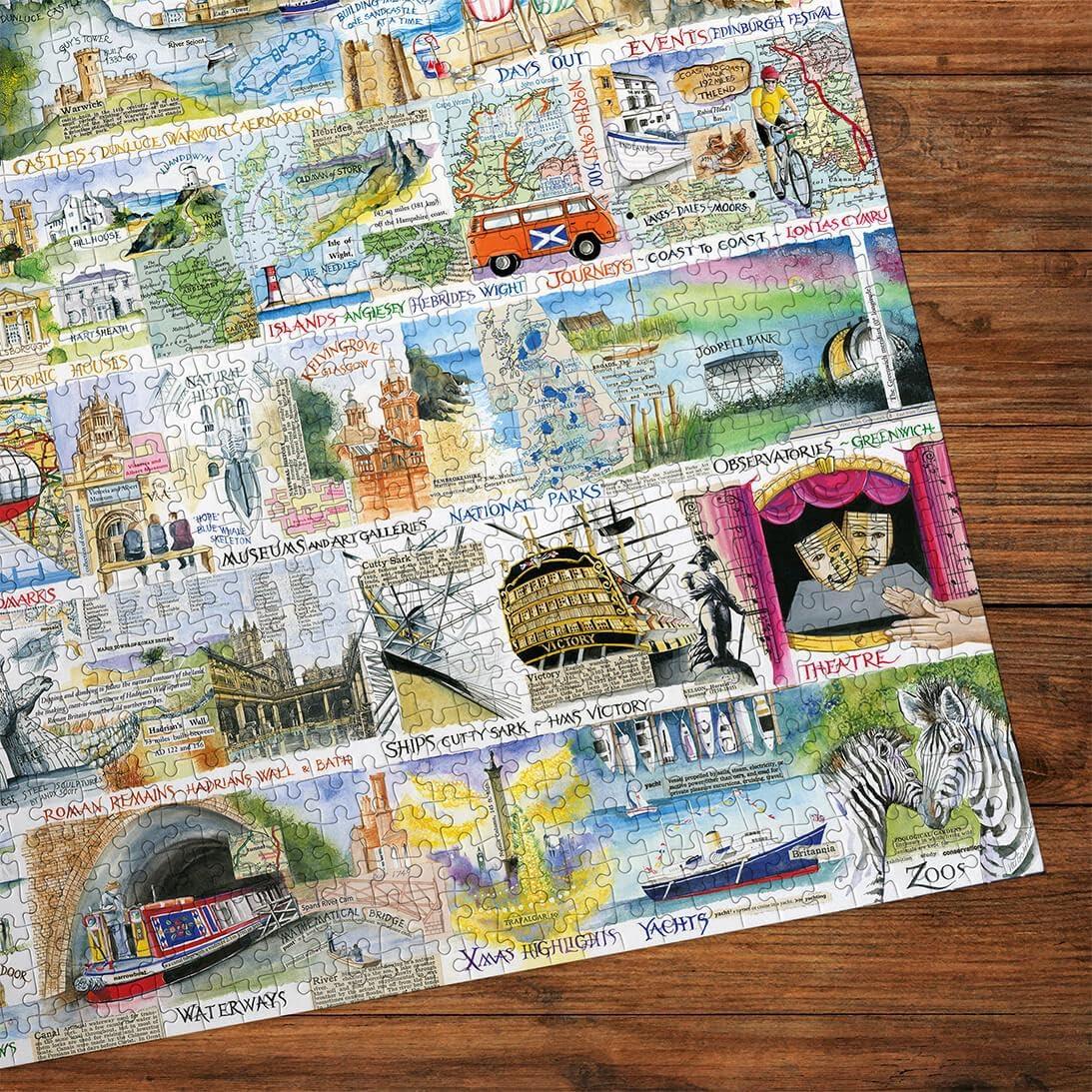 Gibsons British & Brilliant 1000 Piece Jigsaw Puzzle for Adults Beautiful Colourful Artwork by Val Goldfinch