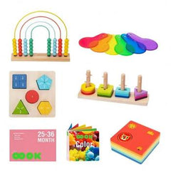 Educational Box for 25-36 Month Olds, Puzzles, Shapes, Colours