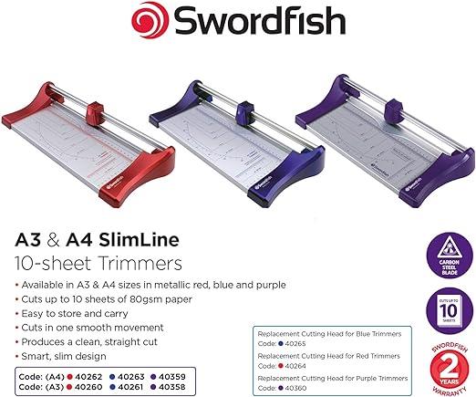TRIMMER SLIMLINE A3 BLUE 10 SHEET