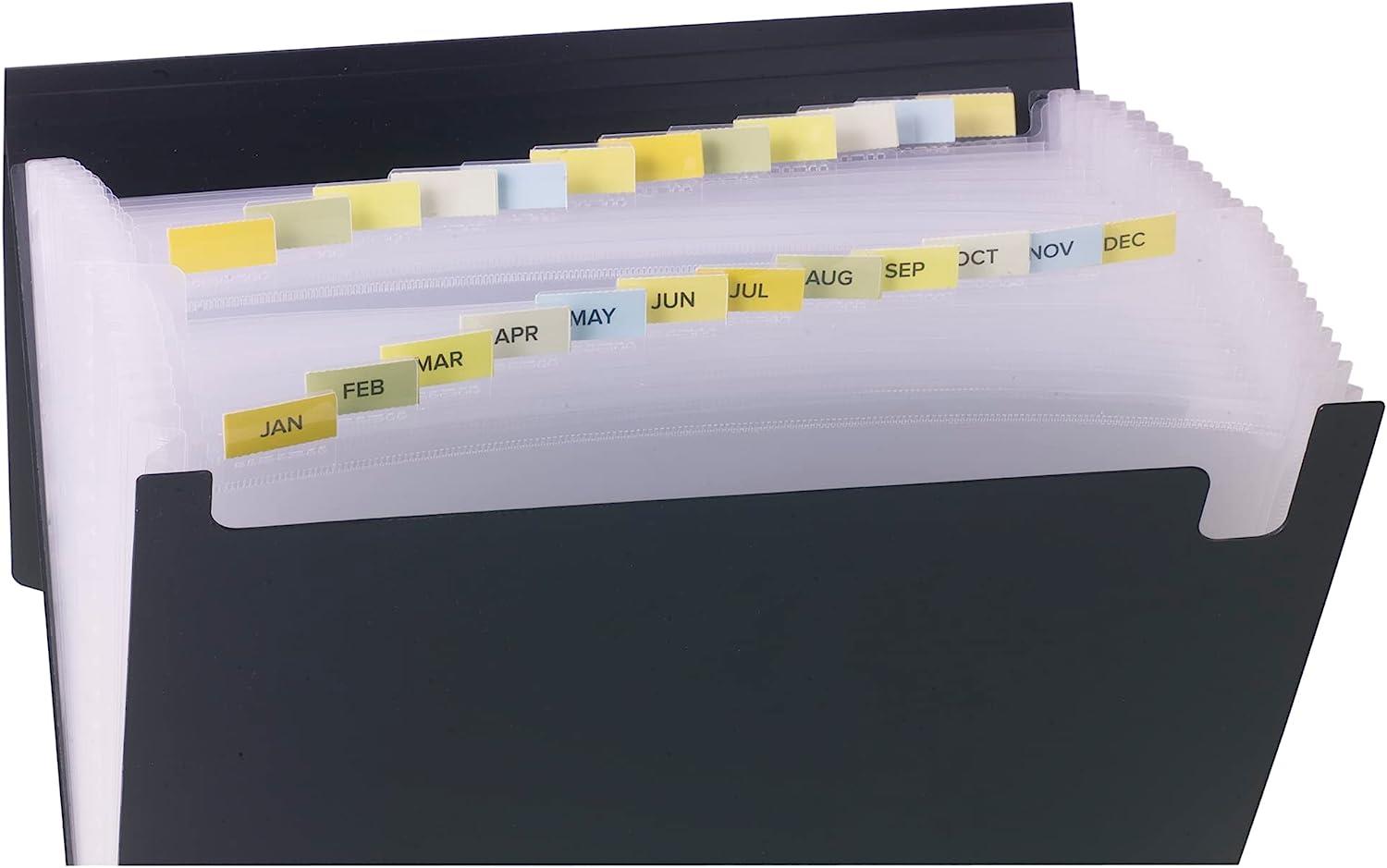 A4 50% Recycled 26 Pocket Black Expanding File