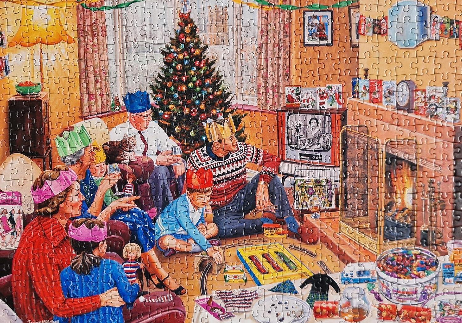 A Christmas to Remember | 4 x 500 Piece Jigsaw Puzzles | Christmas Multi-Box Jigsaw | Sustainable Puzzle for Adults | Premium 100% Recycled Board | Great Gift for Adults | Gibsons Games