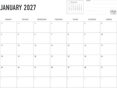 Conscious Wall Calendar Rosewater