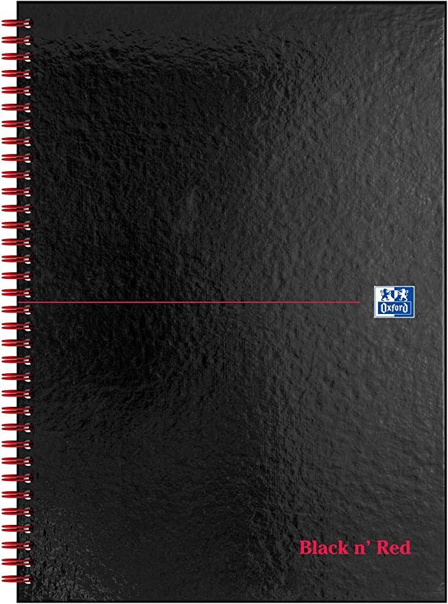 BLACK AND RED WIRE HB NOTEBOOK A4