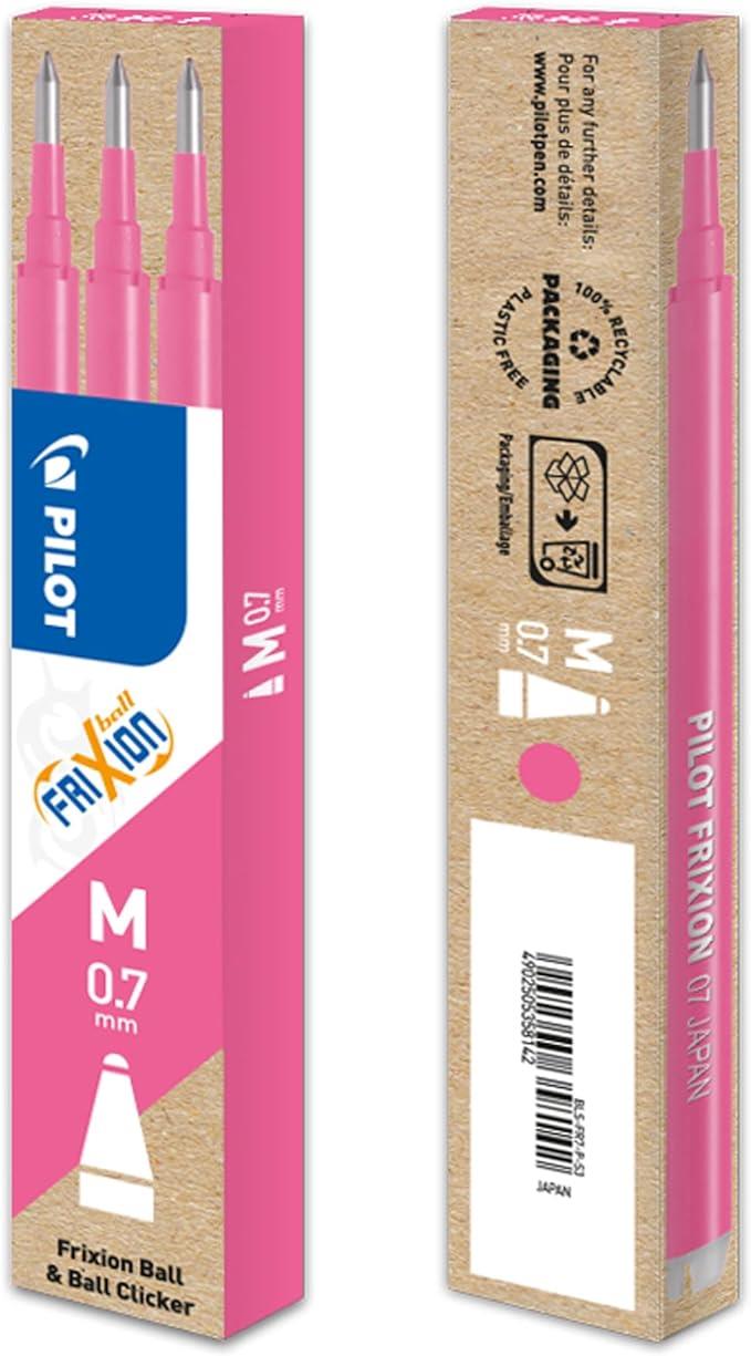 FRIXION PEN REFIL 0.7 PINK PACK OF 3