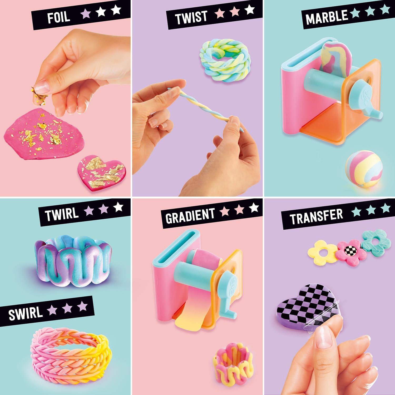 Style 4 Ever Magic Clay Jewellery Maker – Quick-Curing Clay Jewellery Kit for Kids Aged 8+ – Bake Creations in Under 3 Minutes with Safe Oven – Includes Gems & Tools to Make 20+ Pieces