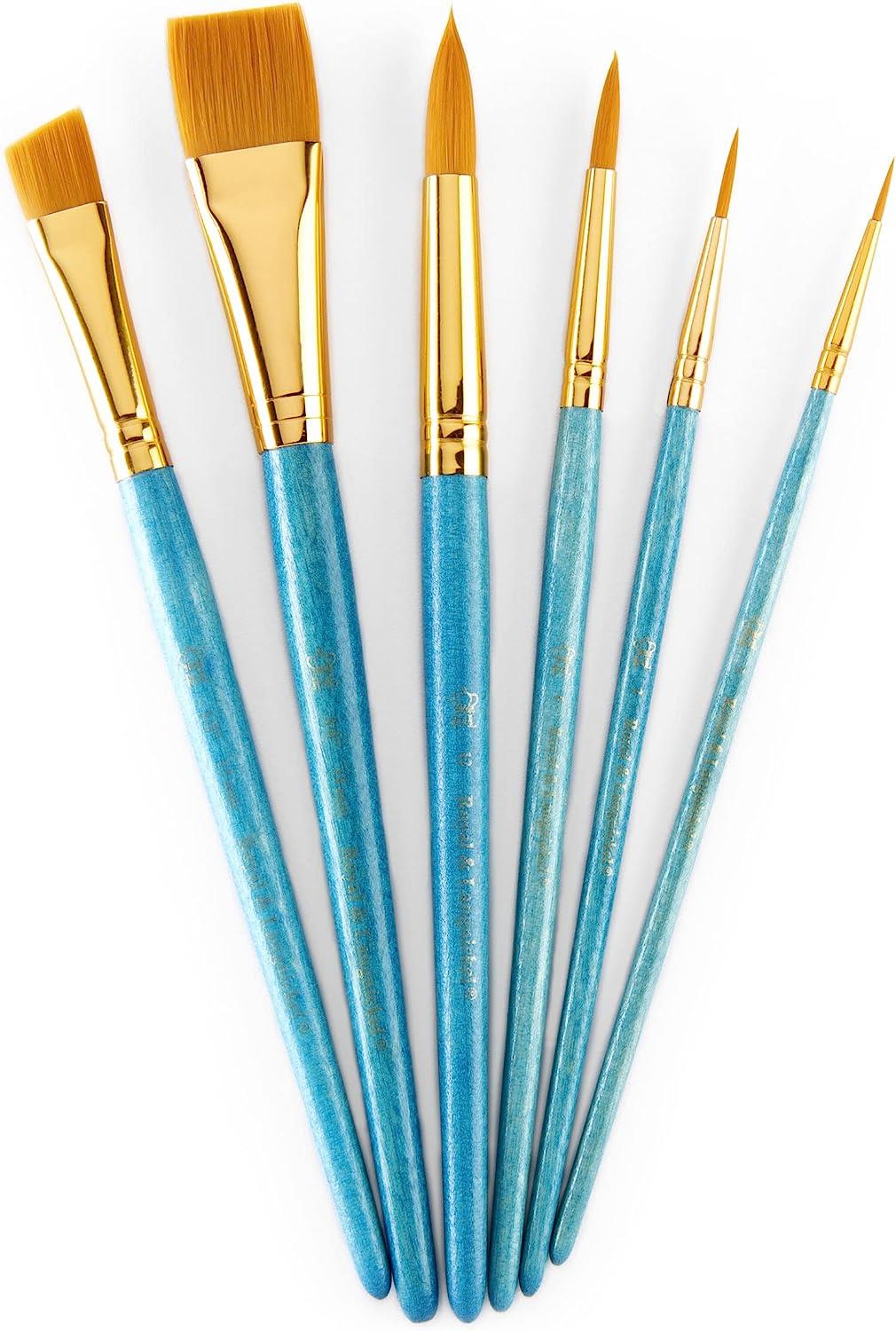 6 PIECE GOLD TAKLON BRUSH SET