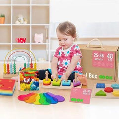 Educational Box for 25-36 Month Olds, Puzzles, Shapes, Colours