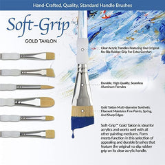 SOFT GRIP BRUSH SET ROUND