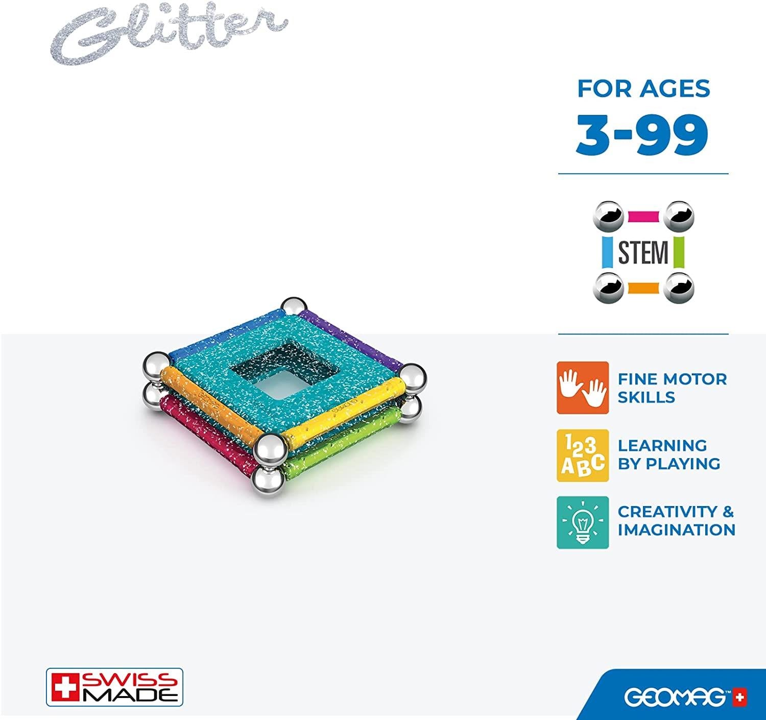 GEOMAG GLITTER RECYCLED PANELS 22PC
