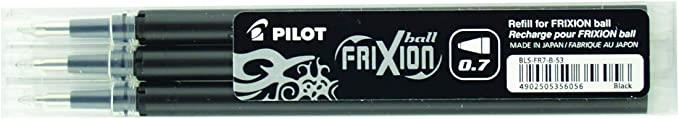 FRIXION PEN REFIL 0.7 BLACK PACK OF 3