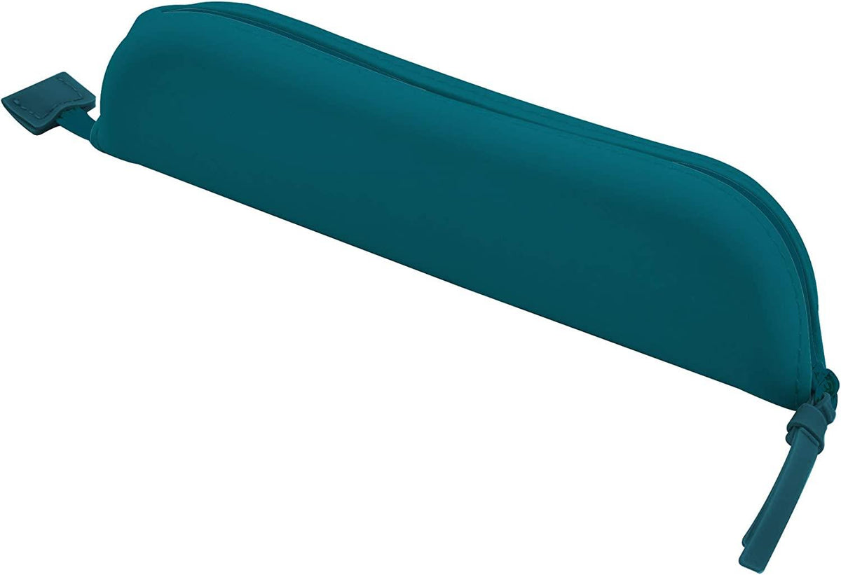SOFT SILICONE PENCIL CASE - CUTE! - PETROL BLUE