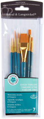7 PIECE GOLD TAKLON BRUSH SET