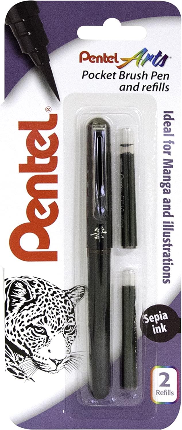 POCKET BRSH WITH 2 REFILLS SEPIA BLIS