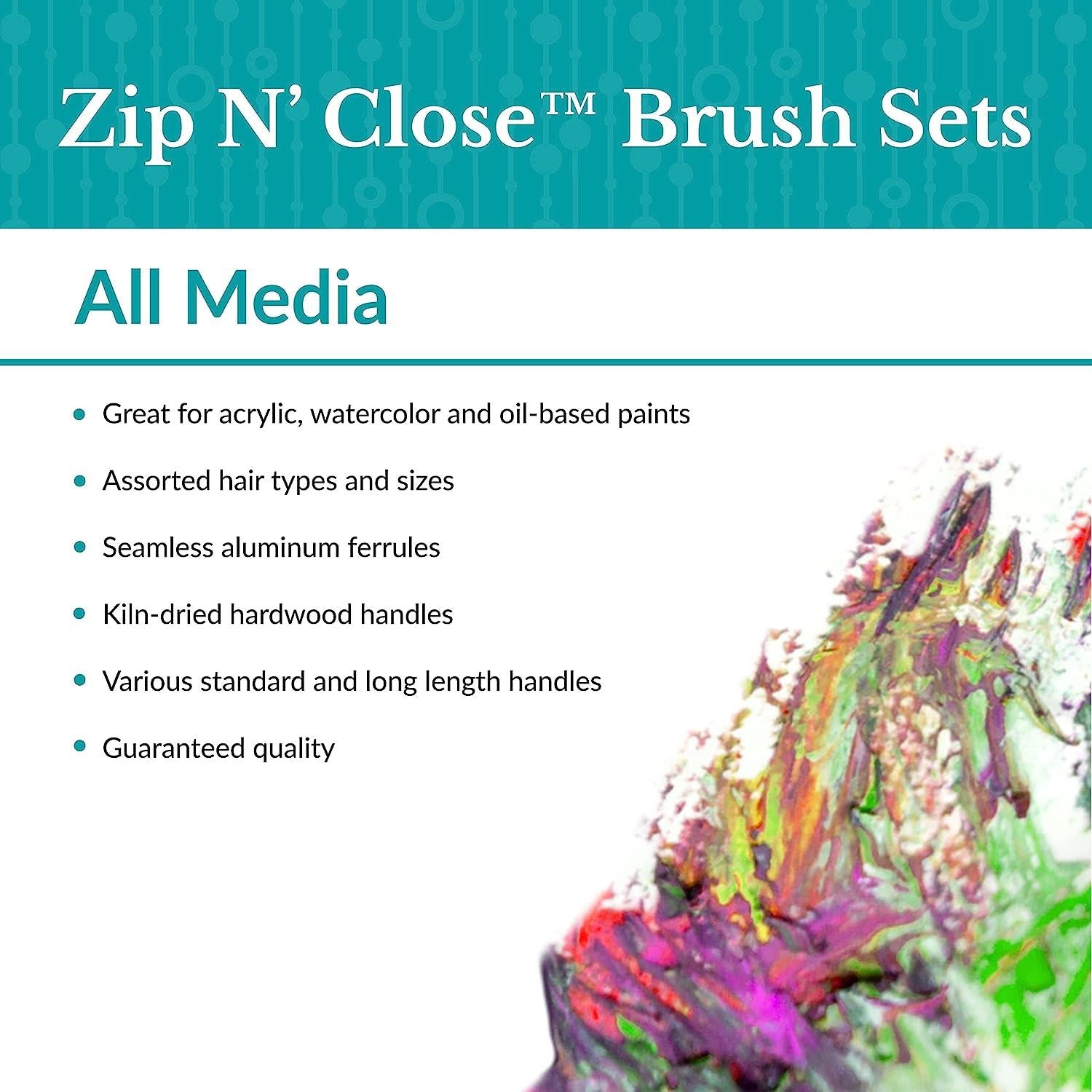 10 PIECE GOLD TAKLON BRUSH SET