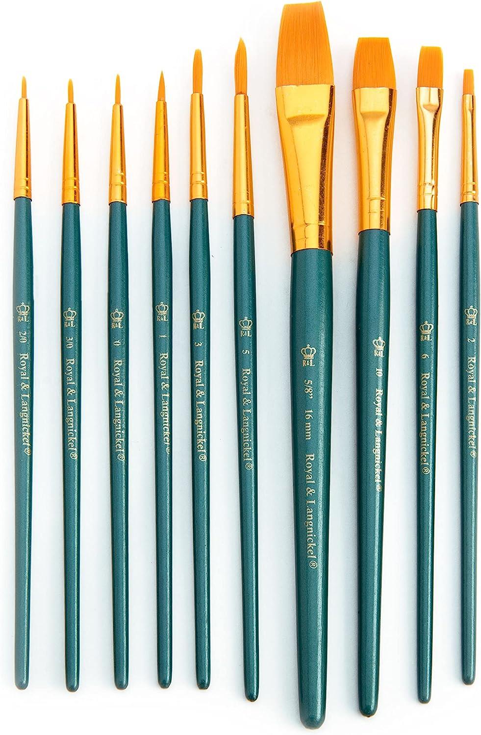 10 PIECE GOLD TAKLON BRUSH SET