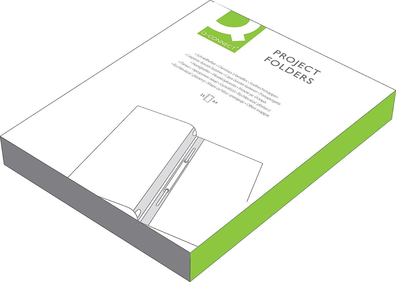 Q-CONNECT A4 PROJECT FOLDERS BLACK PK24