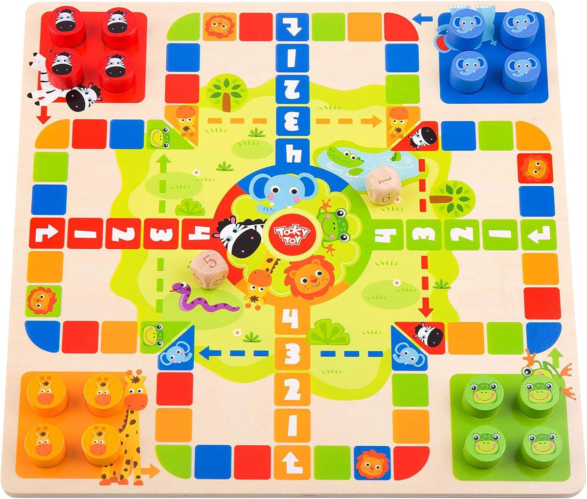 Wooden 2 in 1 Ludo/Snakes And Ladders
