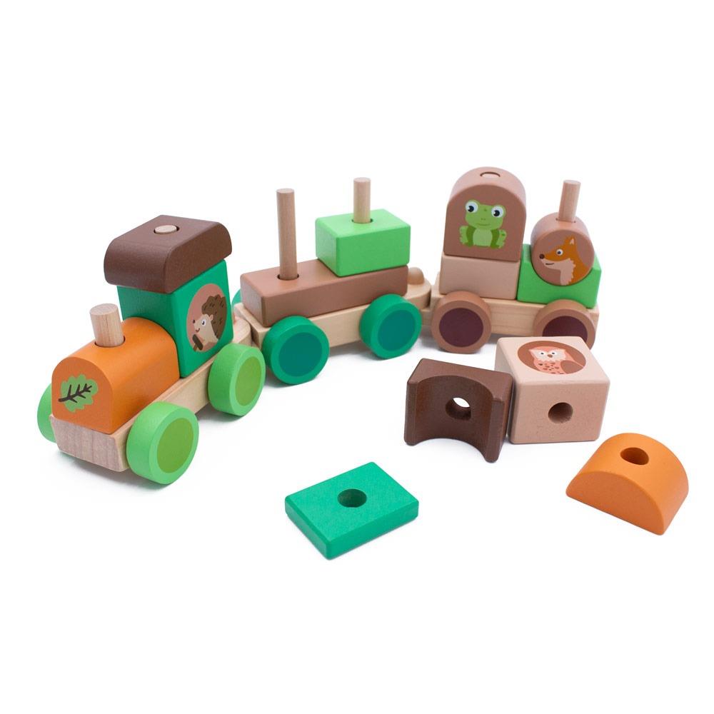 Wooden Stacking Train (18pcs)