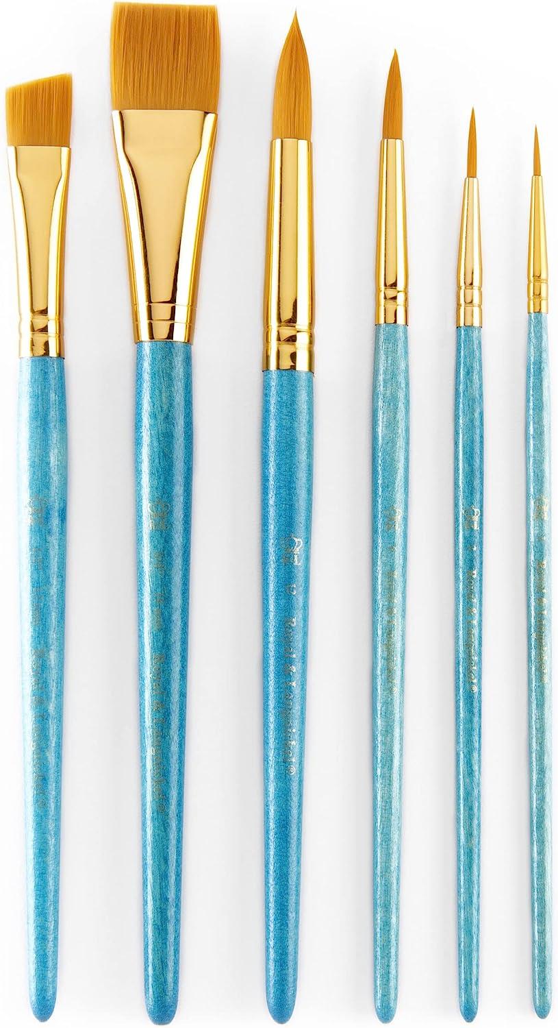 6 PIECE GOLD TAKLON BRUSH SET