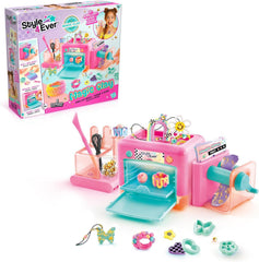 Style 4 Ever Magic Clay Jewellery Maker – Quick-Curing Clay Jewellery Kit for Kids Aged 8+ – Bake Creations in Under 3 Minutes with Safe Oven – Includes Gems & Tools to Make 20+ Pieces