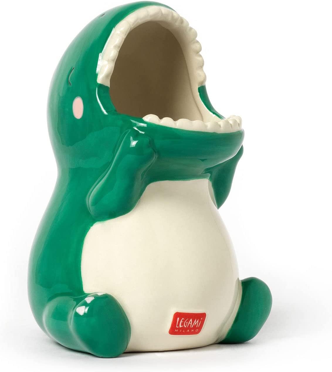 CERAMIC PEN HOLDER - DESK FRIENDS - DINO