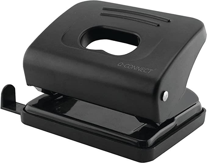 Q-CONNECT Medium Duty Hole Punch - BLACK
