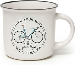 NEW BONE CHINA PORCELAIN MUG - CUPPUCCINO - BIKE LOVER