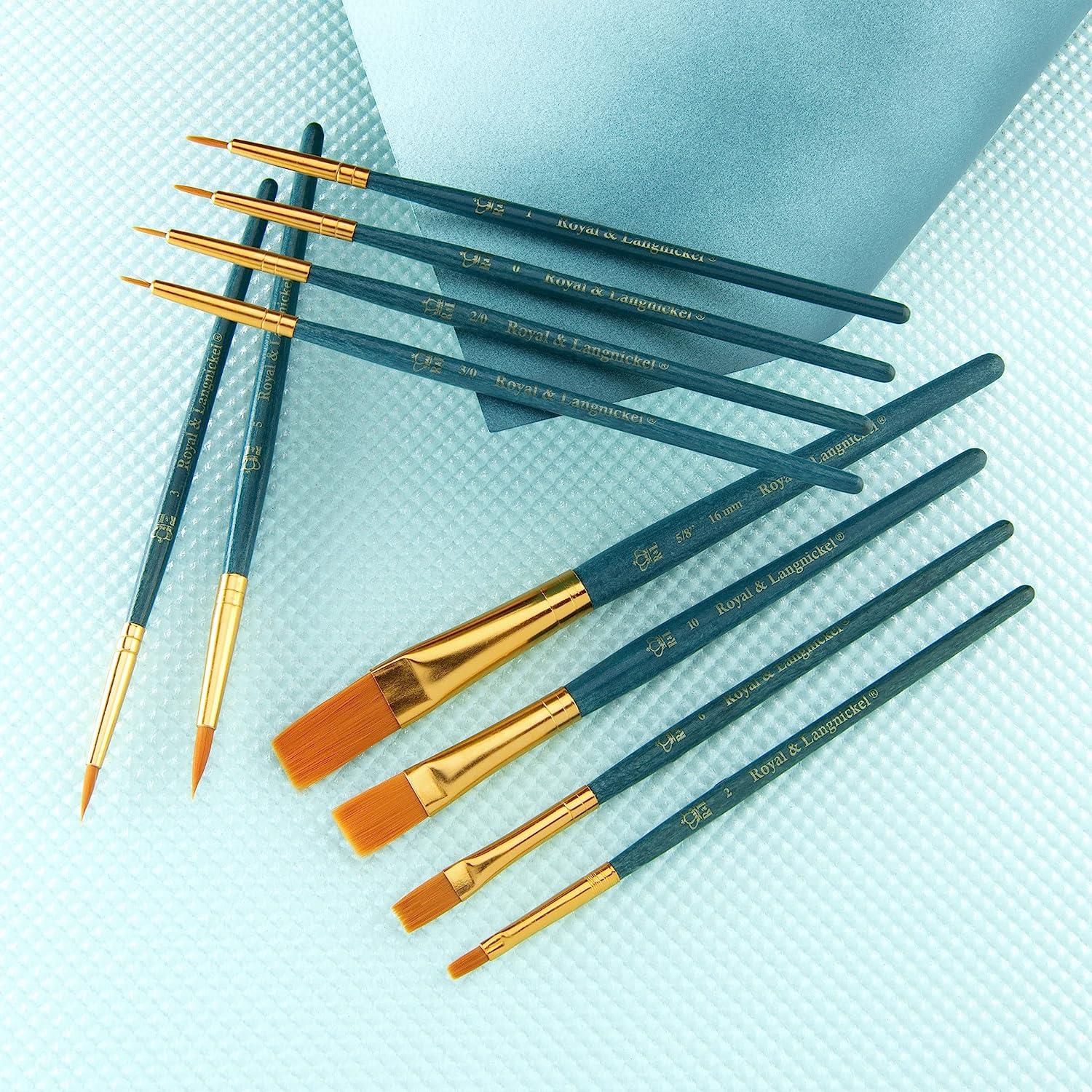 10 PIECE GOLD TAKLON BRUSH SET