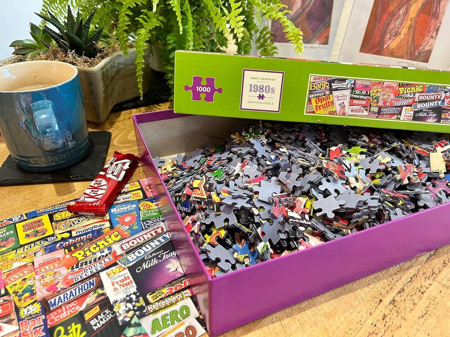 Gibsons 1980s Sweet Memories | 1000 Piece Jigsaw Puzzle Sustainable Puzzle