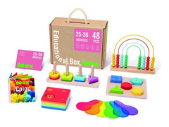 Educational Box for 25-36 Month Olds, Puzzles, Shapes, Colours
