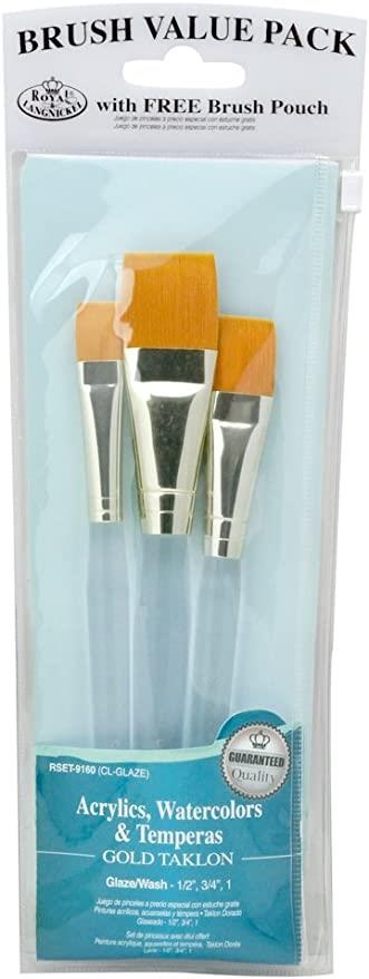 3 PIECE GOLD TAKLON GLAZE/WASH SET