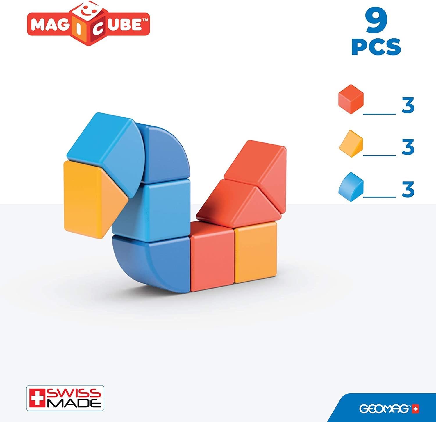 GEOMAG MAGICCUBE 3SHAPES RECYCLED ANIMALS 9PC