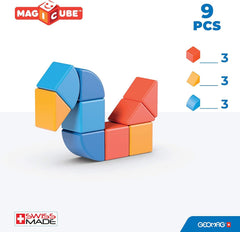 GEOMAG MAGICCUBE 3SHAPES RECYCLED ANIMALS 9PC