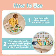 Orchard Toys Woodland Chunky Wooden Puzzle for 1+ Years Matching and Educational Toy.