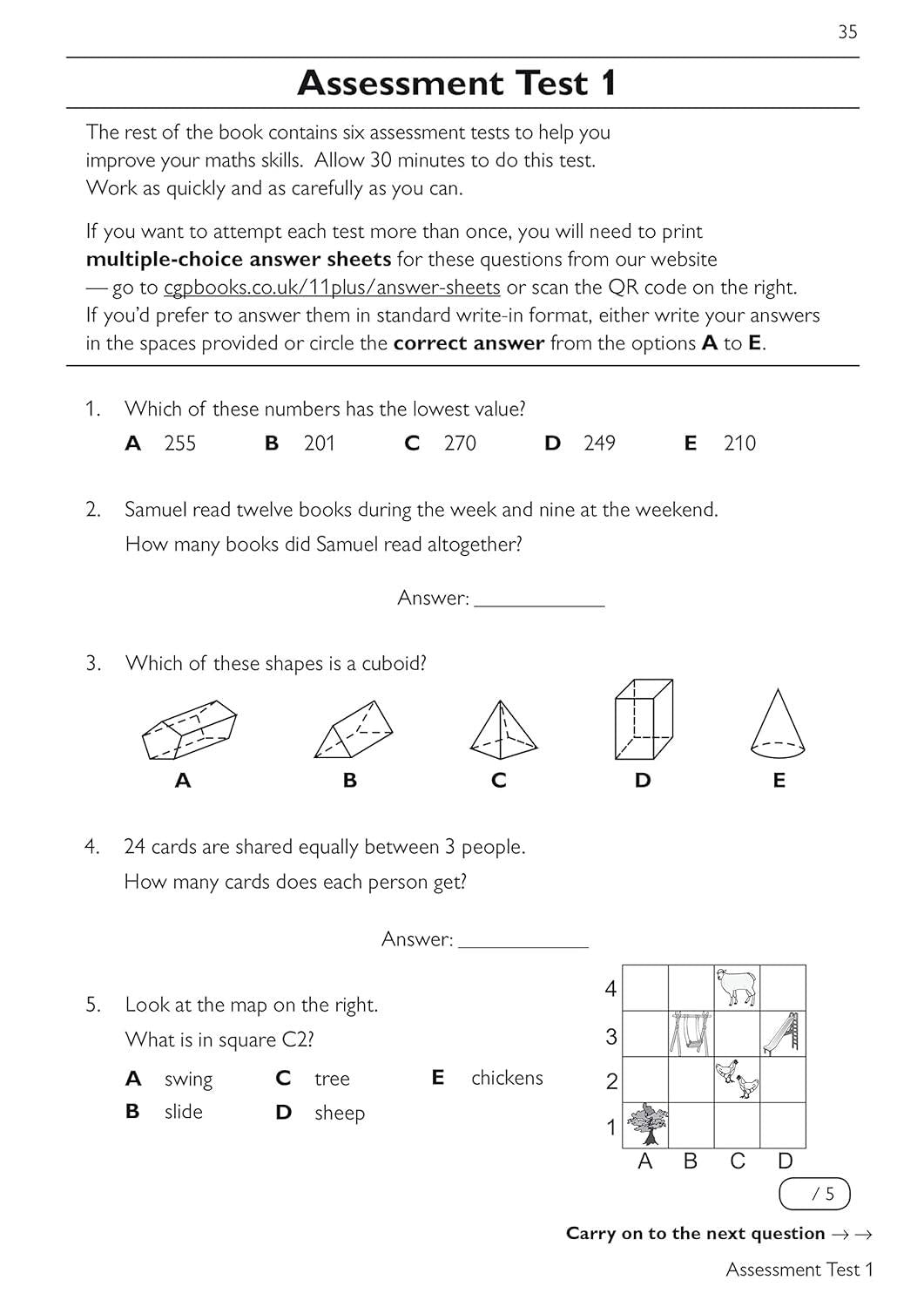 11+ GL MATHS PRACTICE BOOK AND ASSESSMENT TESTS AGE 7-8