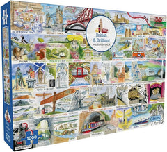 Gibsons British & Brilliant 1000 Piece Jigsaw Puzzle for Adults Beautiful Colourful Artwork by Val Goldfinch