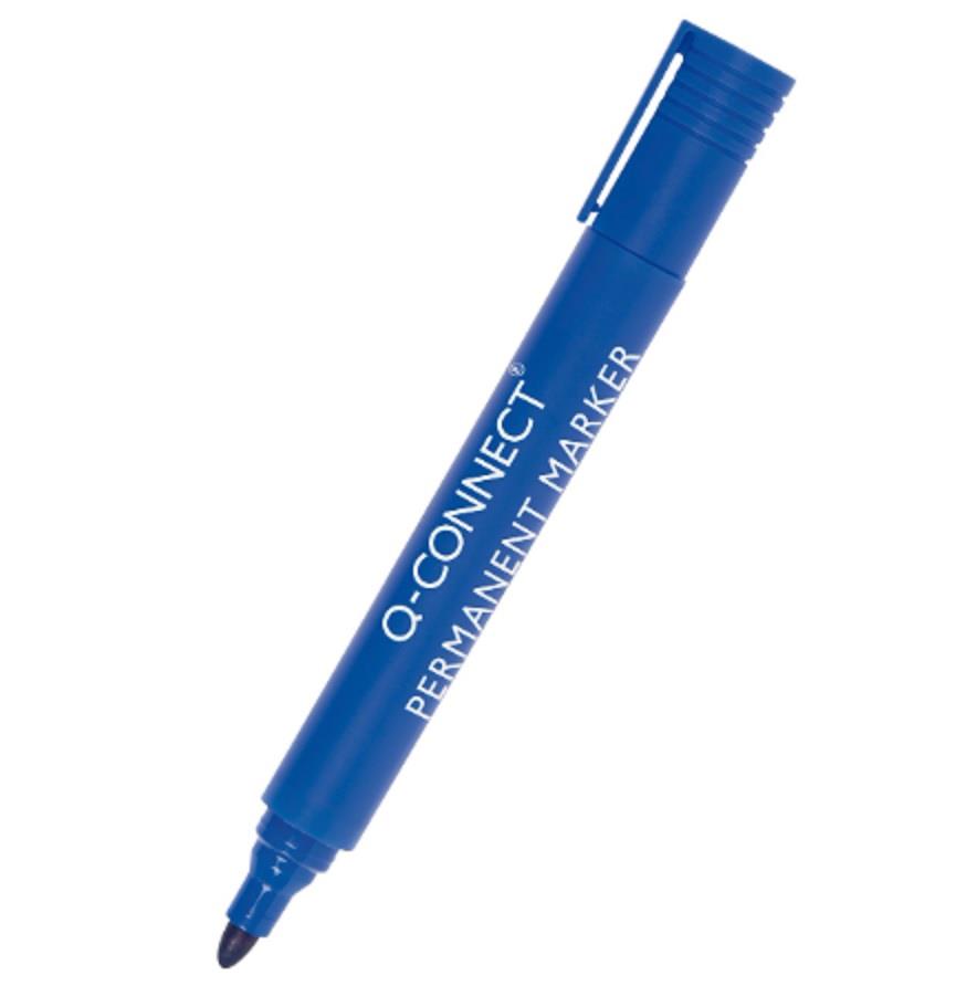 Q-CONNECT PERMANENT MARKER BLUE 2.3MM 9 Pieces