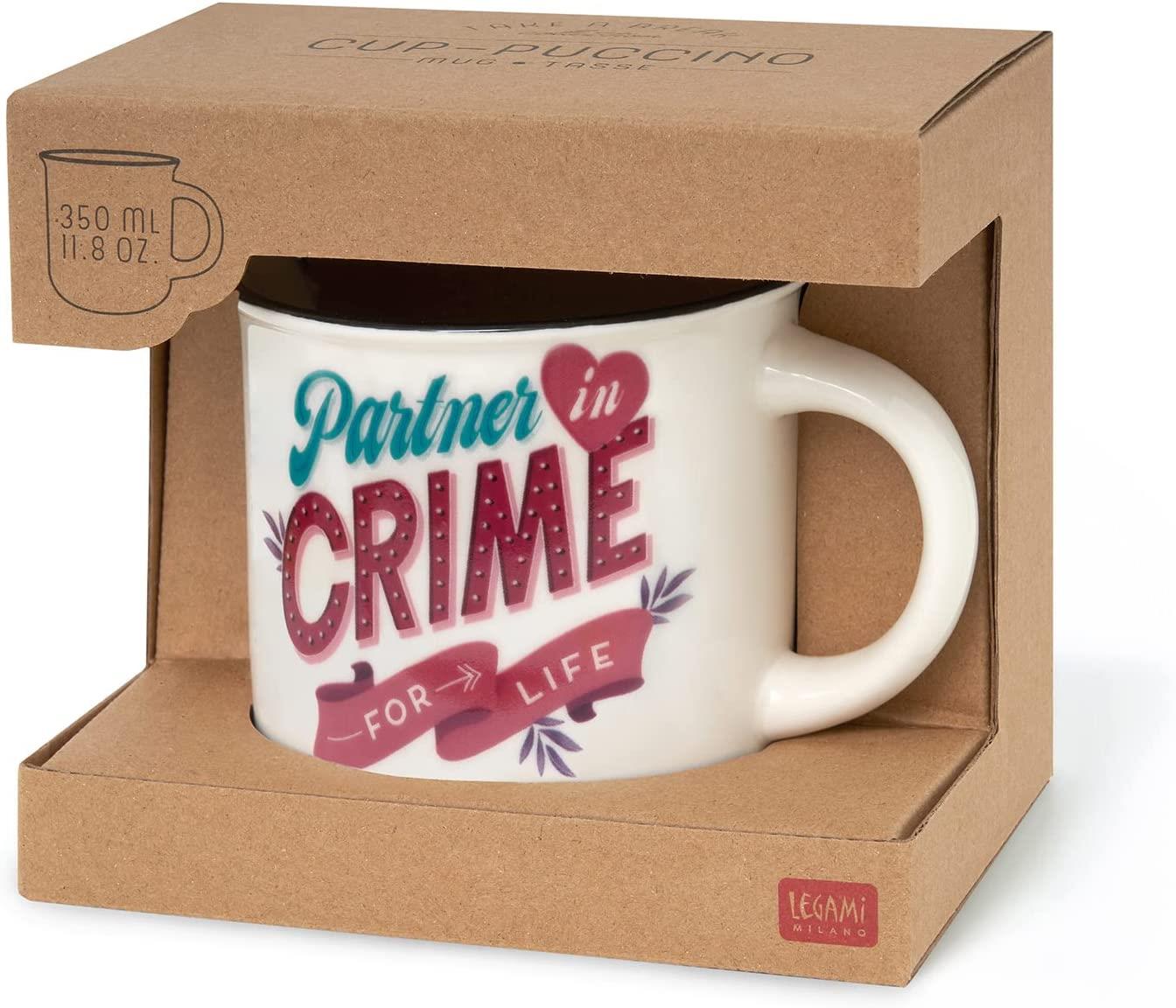 PORCELAIN MUG - CUP- PUCCINO - PARTNER IN CRIME