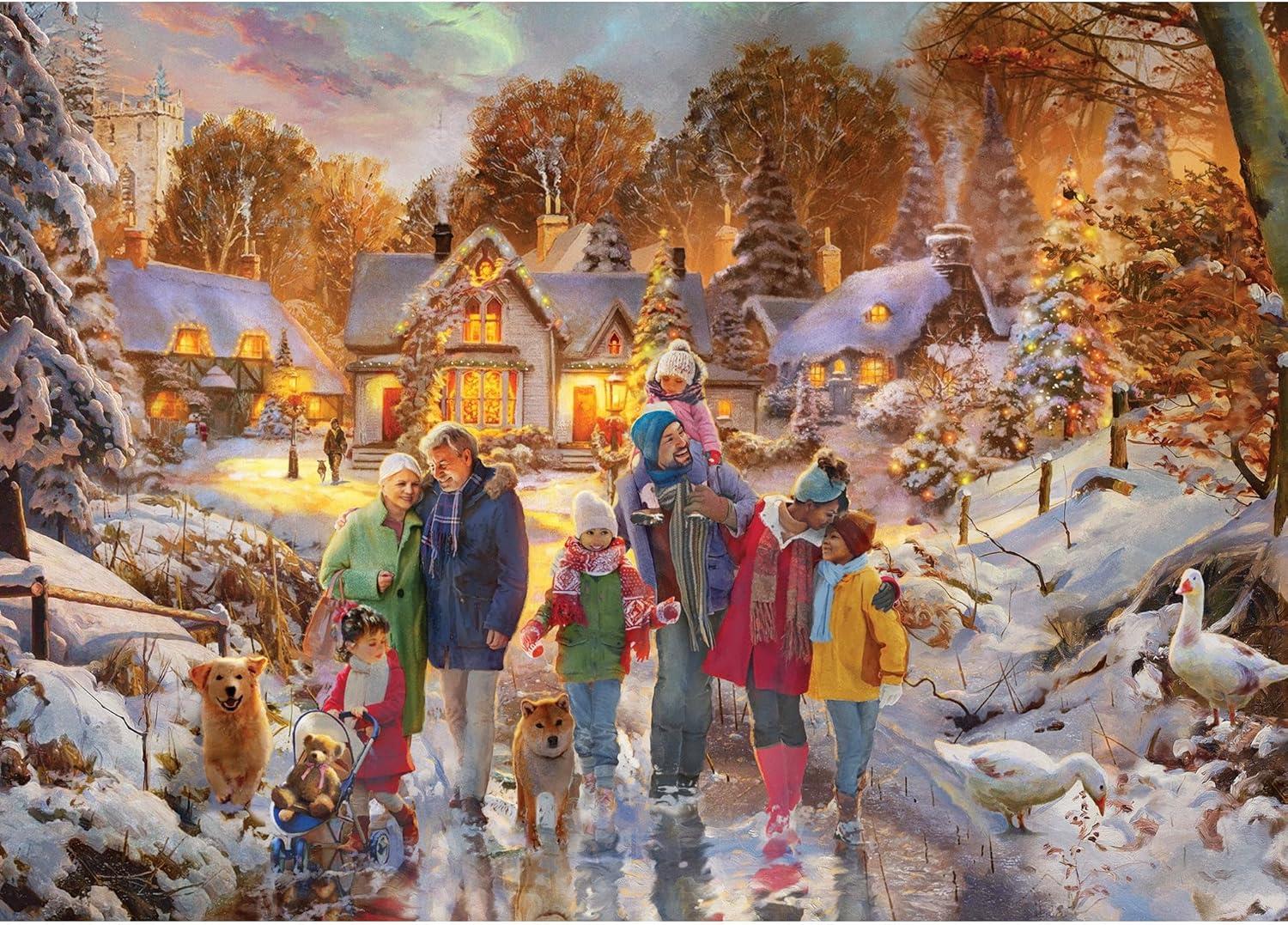 Gibsons Boxing Day Stroll 500 Piece Jigsaw Puzzle Christmas Jigsaw Sustainable Puzzle for Adults Teens