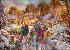 Gibsons Boxing Day Stroll 500 Piece Jigsaw Puzzle Christmas Jigsaw Sustainable Puzzle for Adults Teens