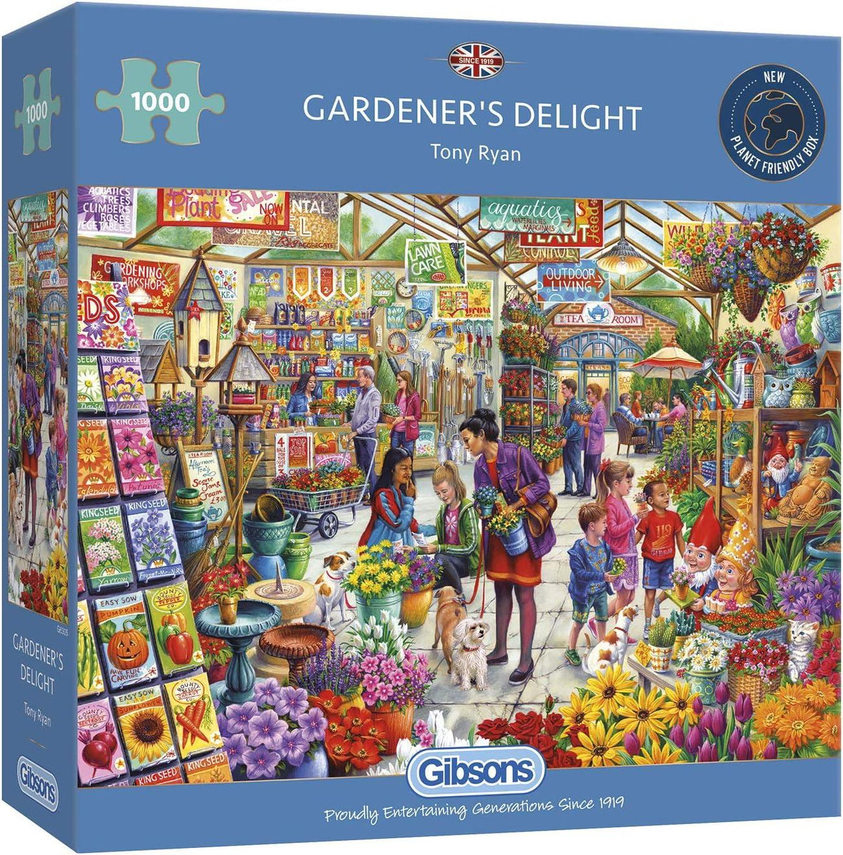 Gardener’s Delight | 1000 Piece Jigsaw Puzzle | Garden Centre Puzzle | Sustainable Jigsaw Puzzle for Adults | Premium 100% Recycled Board | Great Gift for Adults | Gibsons Games