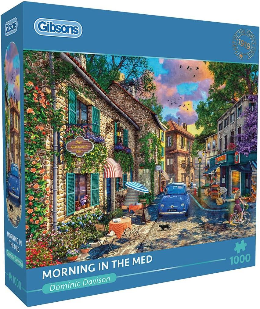 Morning in the Med | Gibsons Games 1000 Piece Jigsaw Puzzle | Mediterranean Theme